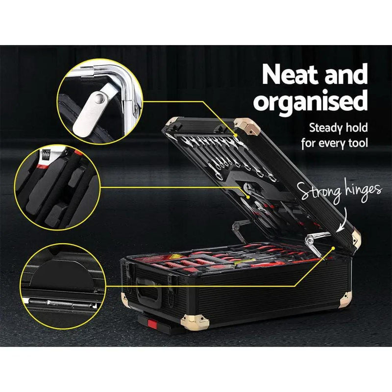 Giantz 816pcs Tool Kit Trolley Case Mechanics Box Toolbox Portable DIY Set – view 3