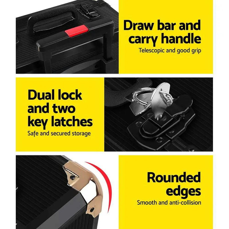 Giantz 816pcs Tool Kit Trolley Case Mechanics Box Toolbox Portable DIY Set – view 4