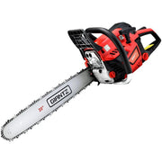 Giantz Chainsaw Petrol 52CC 20" Bar Commercial E-Start Pruning Chain Saw – view 2