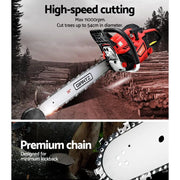 Giantz Chainsaw Petrol 52CC 20" Bar Commercial E-Start Pruning Chain Saw – view 7