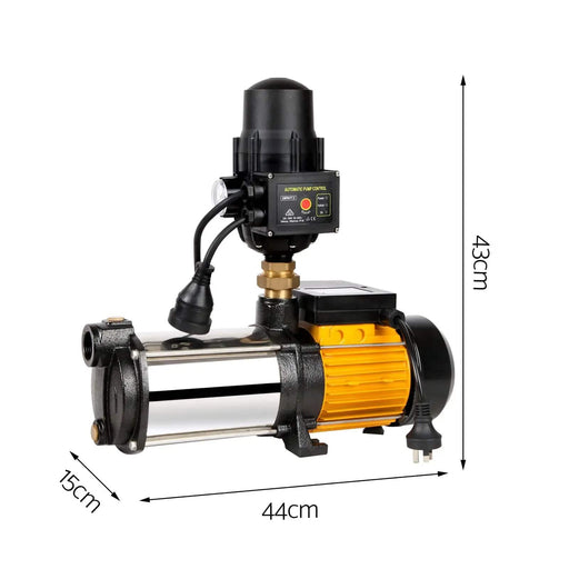 Giantz Garden Water Pump High Pressure 2000W 4-Stage Tank Irrigation Black – view 2