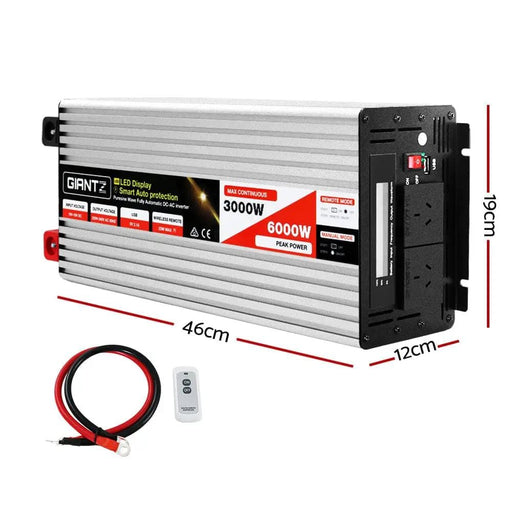 Giantz Power Inverter 3000W or 6000W Pure Sine Wave 12V-240V Camping Boat Caravan – view 2