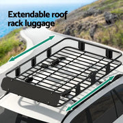 SportZone.co.nz Auto Accessories > Auto Accessories Others > Cross Bar Giantz Universal Car Roof Rack Basket Luggage Vehicle Cargo Carrier 160cm Black Giantz Universal Car Roof Rack Basket Luggage Vehicle Cargo Carrier 160cm Black
