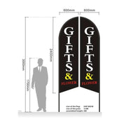 'GIFT' 3.4m Ground Drill/SET Commercial Feather Banner Flag – view 1