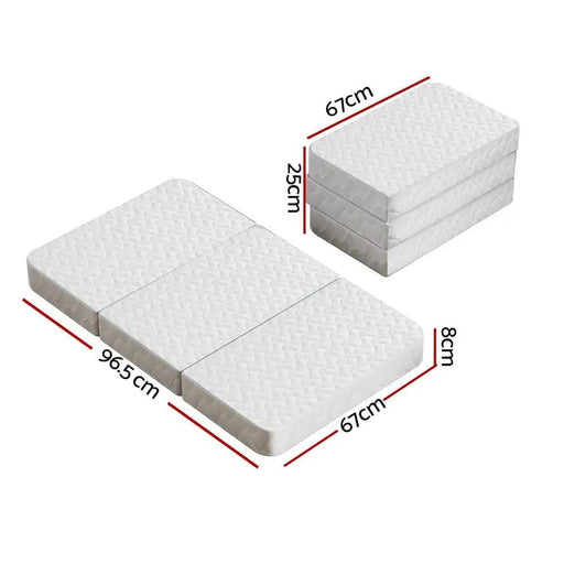 Giselle Bedding Foldable Mattress Folding Foam Cot Bed White – view 2