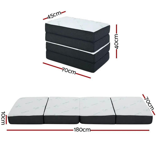 SportZone.co.nz Furniture > Mattresses Giselle Bedding Foldable Mattress Folding Foam Sofa Bed Mat Bamboo Giselle Bedding Foldable Mattress Folding Foam Sofa Bed Mat Bamboo
