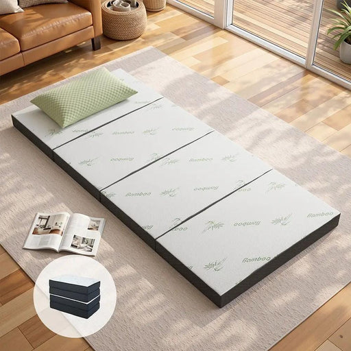 SportZone.co.nz Furniture > Mattresses Giselle Bedding Foldable Mattress Folding Foam Sofa Bed Mat Bamboo Giselle Bedding Foldable Mattress Folding Foam Sofa Bed Mat Bamboo