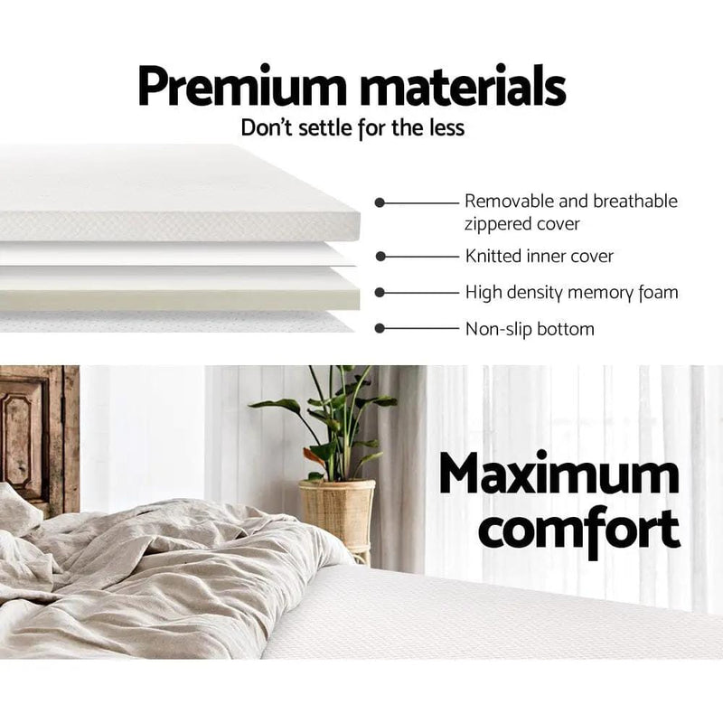 Giselle Bedding Memory Foam Mattress Topper 8cm Double – view 5