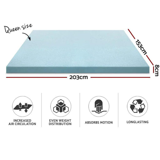 SportZone.co.nz Furniture > Mattresses > Mattress Toppers Giselle Bedding Memory Foam Mattress Topper Cool Gel 8cm Queen Giselle Bedding Memory Foam Mattress Topper Cool Gel 8cm Queen