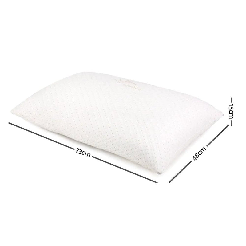 Giselle Bedding Memory Foam Pillow Bamboo Cover Twin Pack – view 2