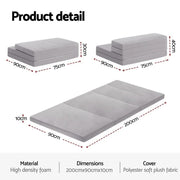 Giselle Foldable Mattress Folding Sofa Bed 4-fold Sleeping Camping Cushion Mat – view 2
