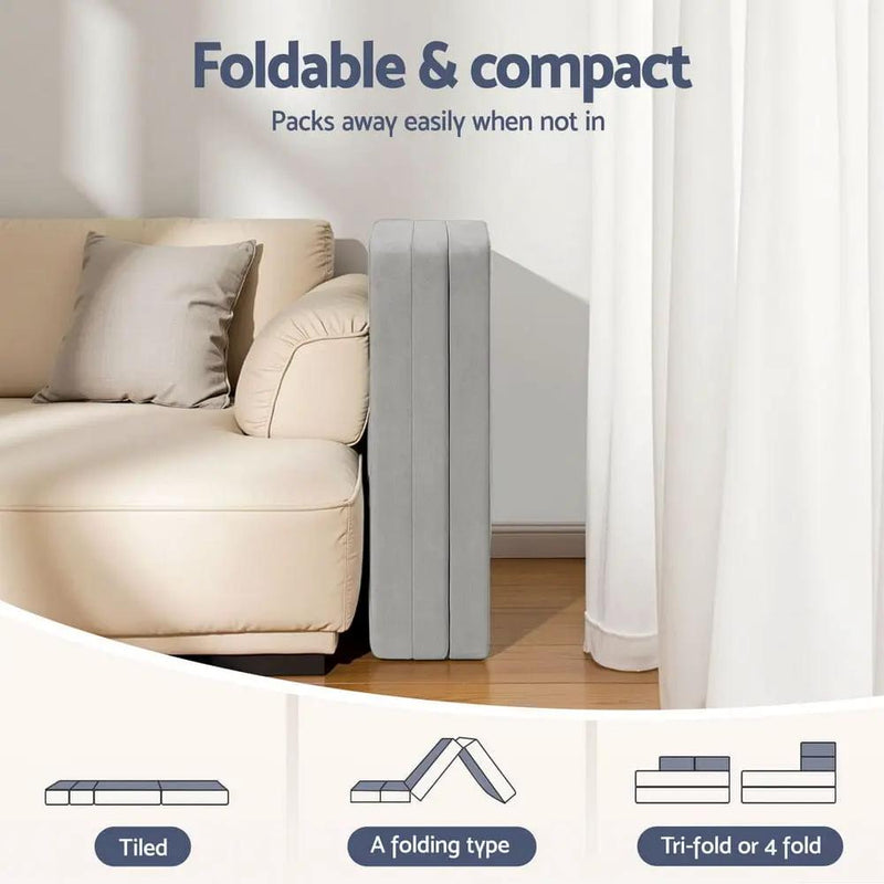 Giselle Foldable Mattress Folding Sofa Bed 4-fold Sleeping Camping Cushion Mat – view 5