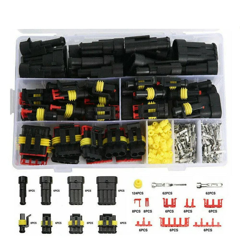 352pcs Waterproof Car Auto Electrical Wire Connector Plug 1-4 Pin Way Plug Kit – view 1