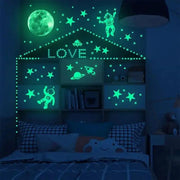 9eight5 3D Puzzle Glow in the Dark Space Themed Decals Glow in the Dark Space Themed Decals