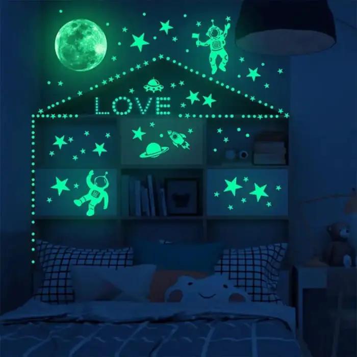 9eight5 3D Puzzle Glow in the Dark Space Themed Decals Glow in the Dark Space Themed Decals
