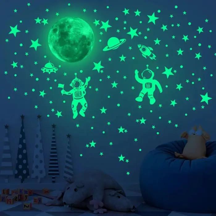 9eight5 3D Puzzle Glow in the Dark Space Themed Decals Glow in the Dark Space Themed Decals