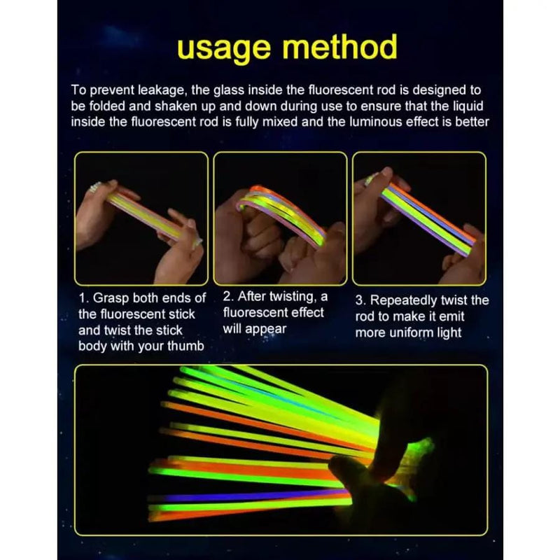 9eight5 Tools & Kits (multipurpose) Glow Sticks (Pack of 100) Glow Sticks (Pack of 100)