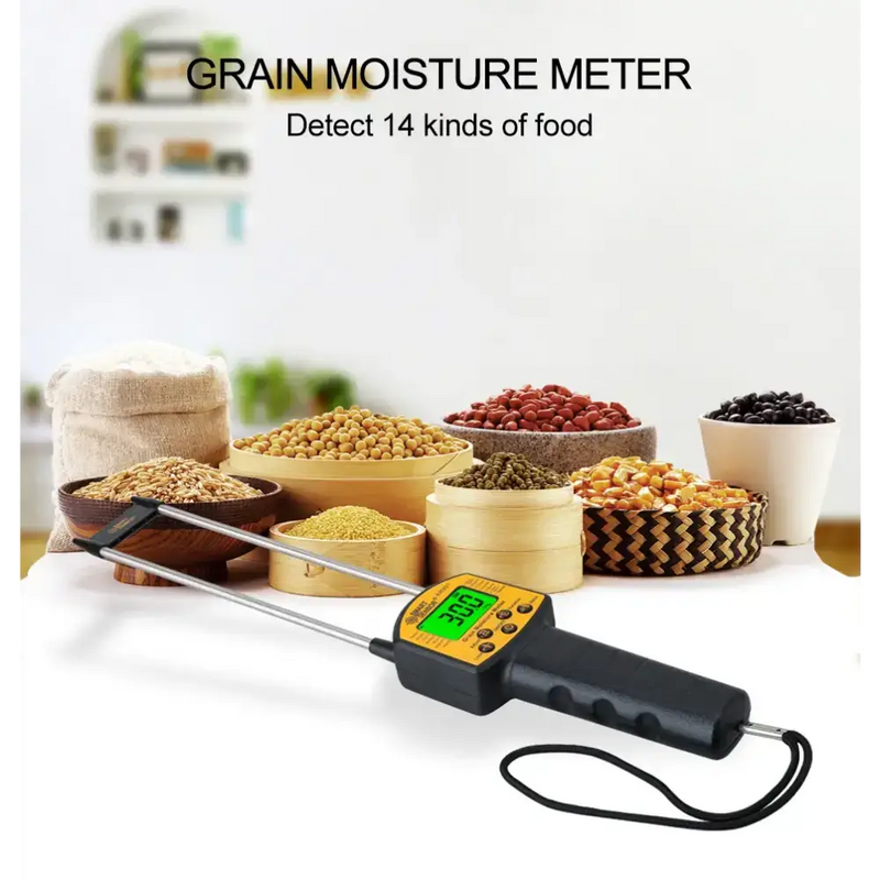 Habicare HBC Grain Moisture Meter Grain Moisture Meter for Corn, Wheat, Rice, Bean