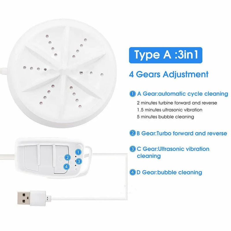 Mini Washing Machine Ultrasonic Turbine Washing Machine – view 4