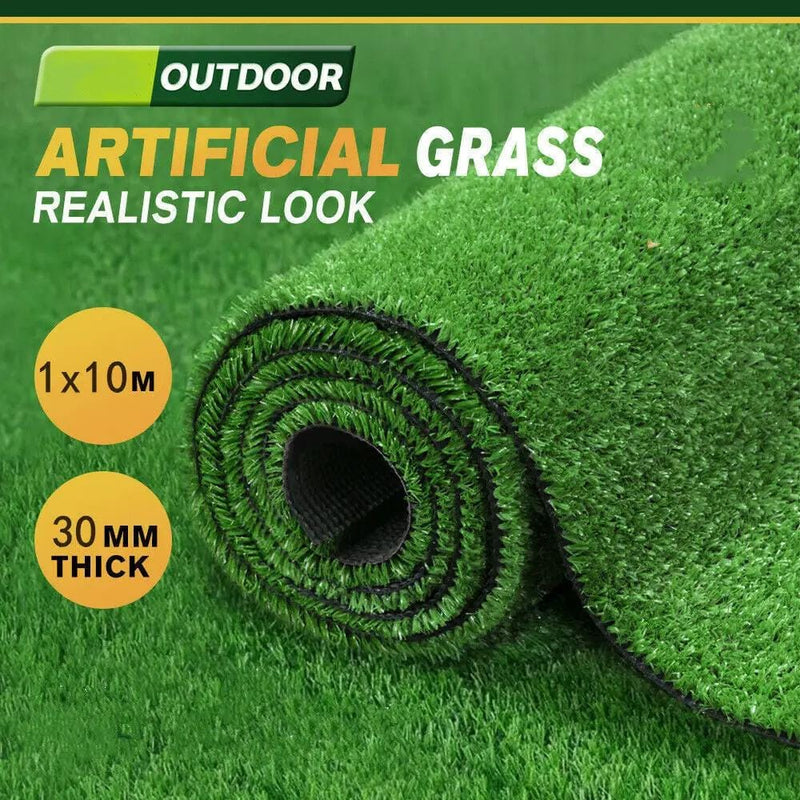 salelink.co.nz Unbranded 1x10M Artificial Grass 30MM 10M2 Artificial Grass Turf Mat 30mm 1x10m Outdoor Lawn