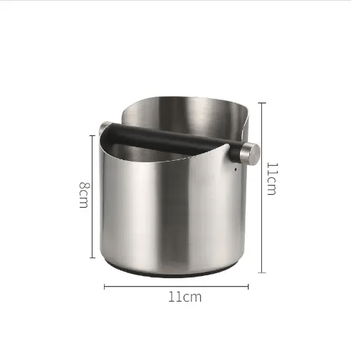 Coffee Knock Box Espresso Grinds Waste Container Tamper Bin Stainless Steel – view 3