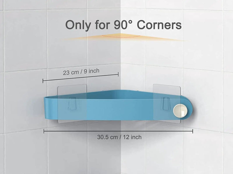 Corner Shower Caddy Bathroom Storage Shelf Holder Rack Adhesive – view 3