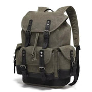 Waxed Canvas Leather Backpack — Retro Heritage Rucksack | Travel & Adventure Pack – view 2