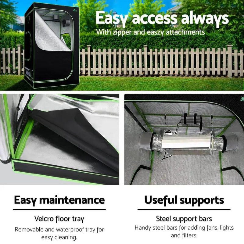 Greenfingers Grow Tent 900x90x180CM 1680D Hydroponics Kit Indoor Plant Room System – view 7