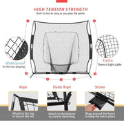213x213cm Baseball Backstop Softball Practice Net with Carry Bag – view 2