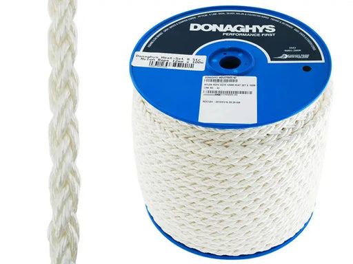 Donaghys 14mm Nylon Rope 100m 8 Strand Heatset Heavy Duty Strength for Industrial Use
