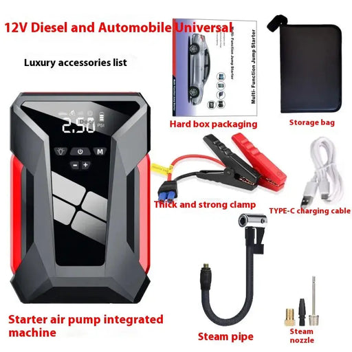3-in-1 Car Jump Starter Power Bank with Air Compressor – view 1