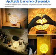 Rattan LED Table Desk Bedside Night Light Lamp 15cm – view 3