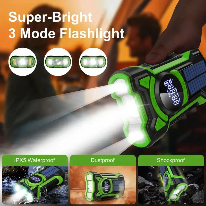 Habicare SS Hand Crank Solar Emergency Radio with Bluetooth 5.3 Hand Crank Solar Emergency Radio with Bluetooth 5.3