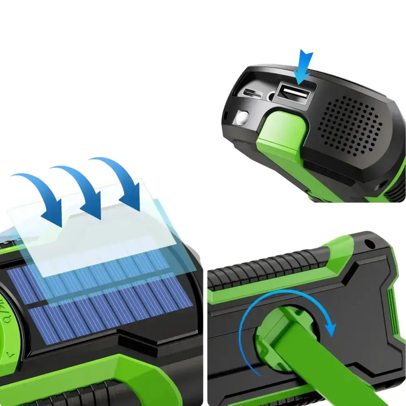 Habicare SS Hand Crank Solar Emergency Radio with Bluetooth 5.3 Hand Crank Solar Emergency Radio with Bluetooth 5.3