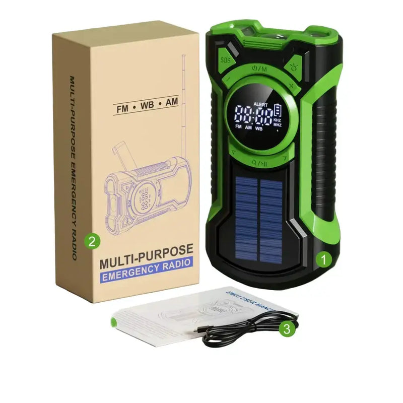 Habicare SS Hand Crank Solar Emergency Radio with Bluetooth 5.3 Hand Crank Solar Emergency Radio with Bluetooth 5.3