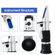 Handheld 0–40% Sugar & 0–25% Alcohol Refractometer (available with or without box) – view 7