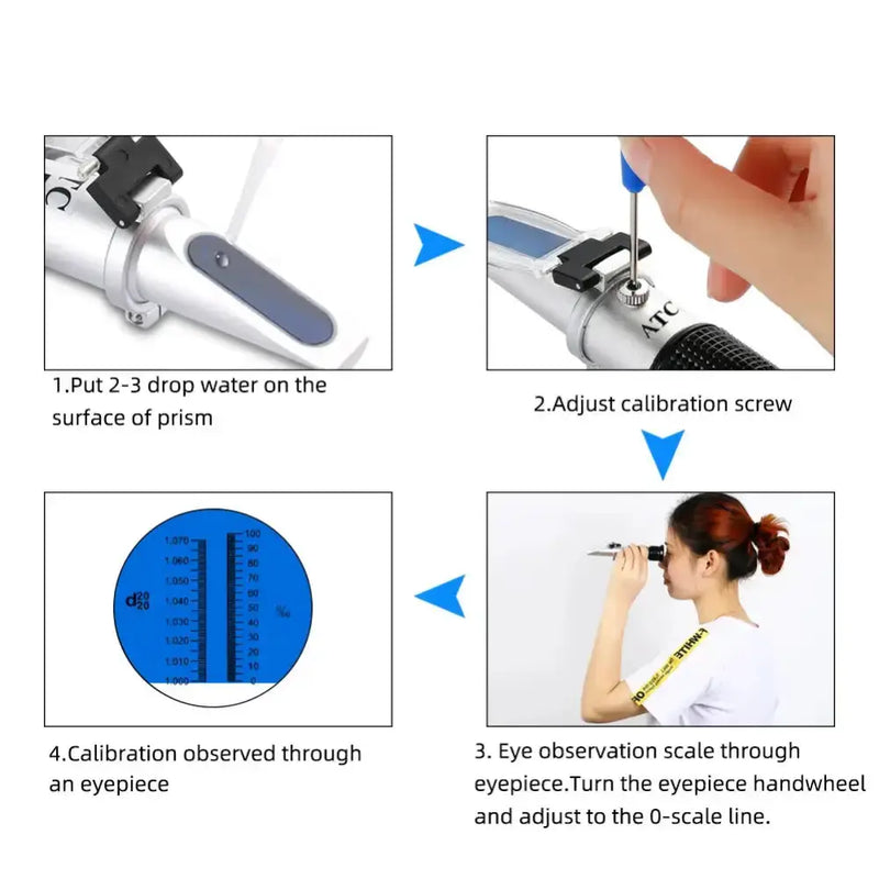 Handheld ATC Sugar Refractometer – 0–10% Brix Sugar Content Tester (3 types available) – view 5