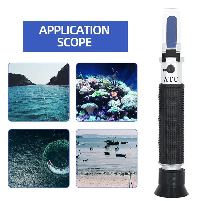 Handheld Refractometer Sea Salt Salinity Meter 0–10% (available with or without box) – view 8