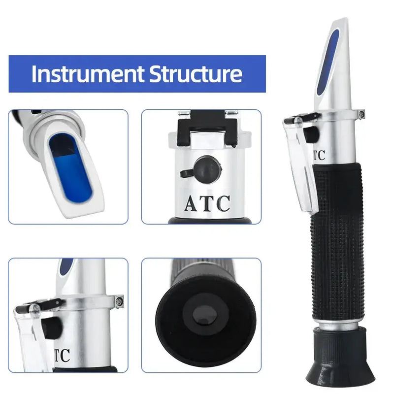 Handheld Refractometer Sea Salt Salinity Meter 0–10% (available with or without box) – view 6