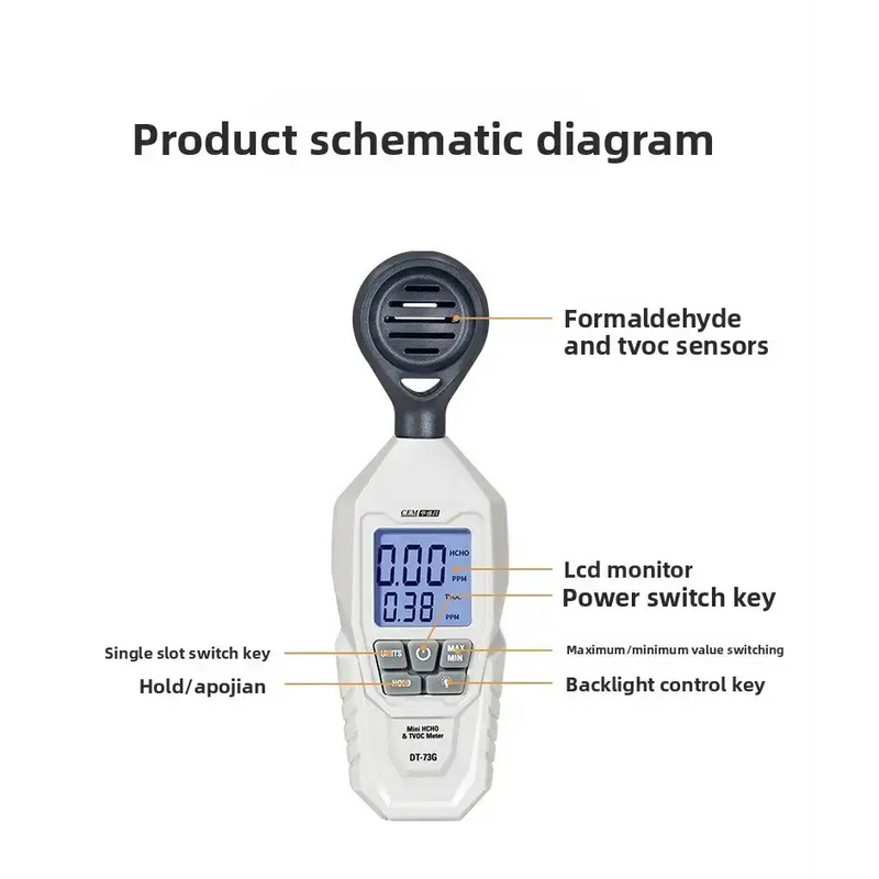 Habicare HBC Handheld TVOC & HCHO Air Quality Tester (2-in-1) Handheld TVOC & HCHO Air Quality Tester (2-in-1)