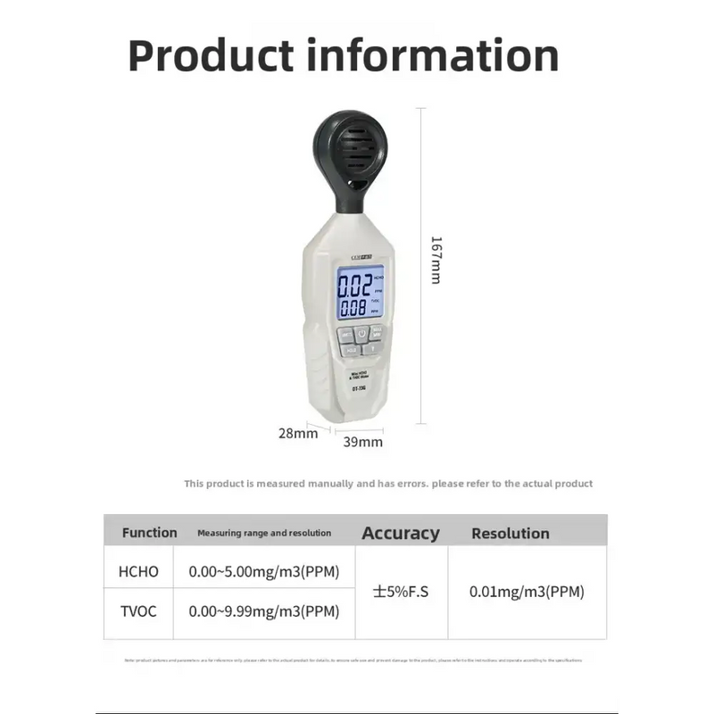 Habicare HBC Handheld TVOC & HCHO Air Quality Tester (2-in-1) Handheld TVOC & HCHO Air Quality Tester (2-in-1)
