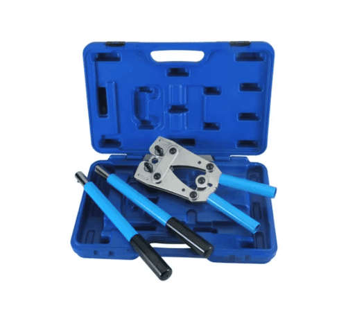 Hanlong Foldable Crimping Tool HT-T51A Heavy Duty For 6-120 mm2 Wires In Blow Mold Case For Electricians