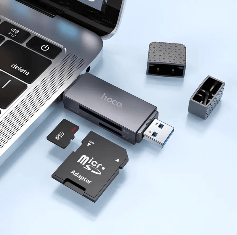techplus HB45 2-in-1 USB 3.0 Card Reader NZ – Dual USB-A & Type-C HB45 2 In 1 USB 3 Card Reader Dual USB A C SD TF