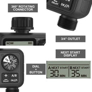 HCT-M06 Digital 2-Outlet Water Timer with Independent Zone Control – view 4