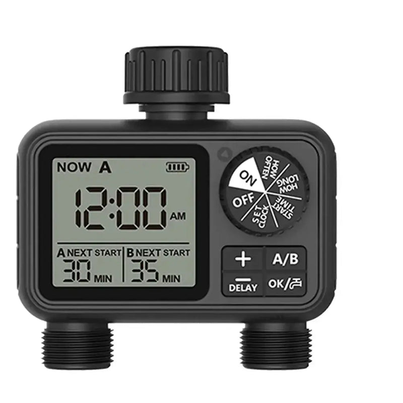 HCT-M06 Digital 2-Outlet Water Timer with Independent Zone Control – view 1