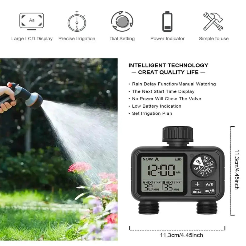 HCT-M06 Digital 2-Outlet Water Timer with Independent Zone Control – view 9