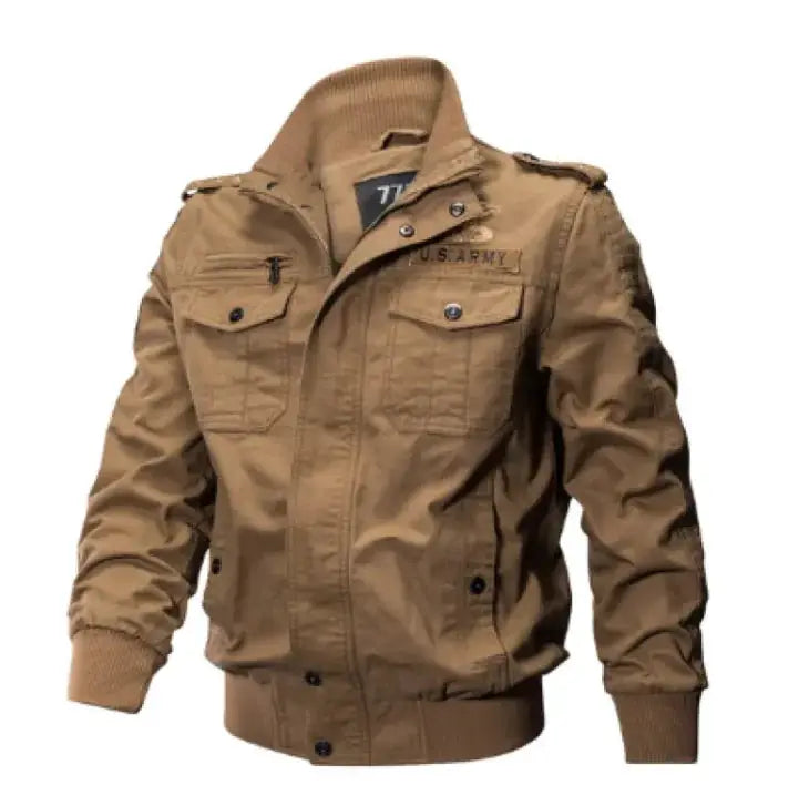 Tactical Flight Army Jacket - Military Bomber Jacket with Cotton Construction | Plus Size Available – view 35