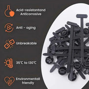 Habicare Heavy-Duty Nylon Self-Locking Zip Ties with Buckle & Pin Button Heavy-Duty Nylon Self-Locking Zip Ties with Buckle & Pin Button