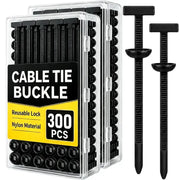 Habicare Heavy-Duty Nylon Self-Locking Zip Ties with Buckle & Pin Button Heavy-Duty Nylon Self-Locking Zip Ties with Buckle & Pin Button