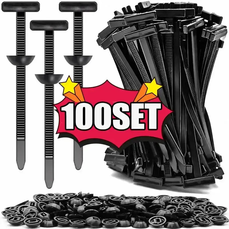 Habicare Heavy-Duty Nylon Self-Locking Zip Ties with Buckle & Pin Button Heavy-Duty Nylon Self-Locking Zip Ties with Buckle & Pin Button